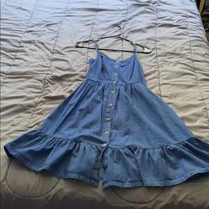 Denim button up dress